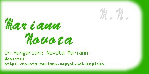 mariann novota business card